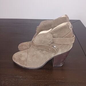 Rag & Bone Suede Ankle Booties Taupe Women's Size EU 37/US 7